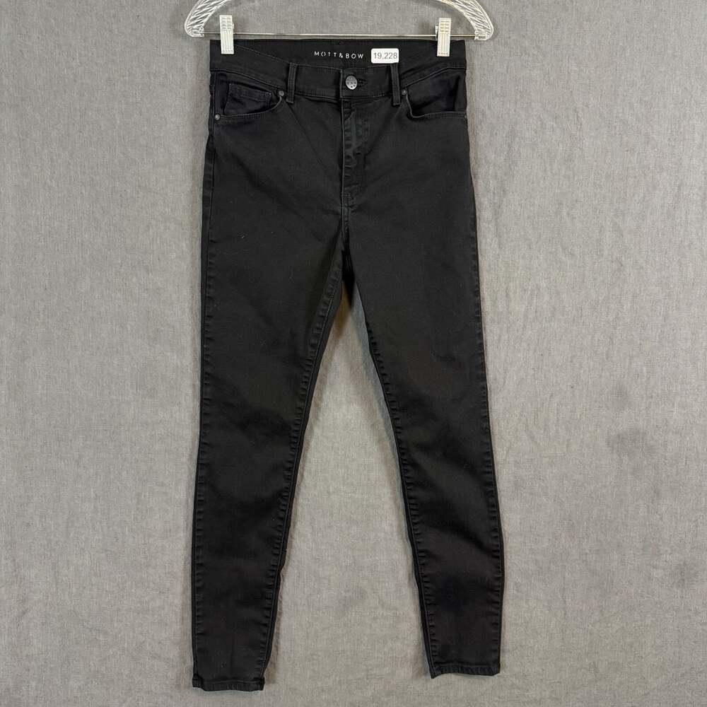 Mott & Bow Women's Size 28x28 Black Stretch Denim High Rise Skinny Jeans